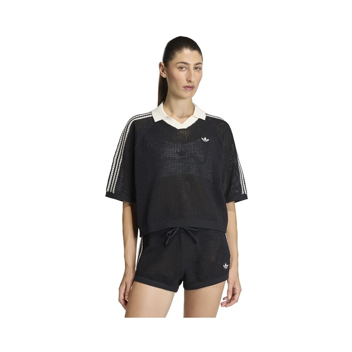 adidas  Knitted Crochet Polo KC6491  Černá