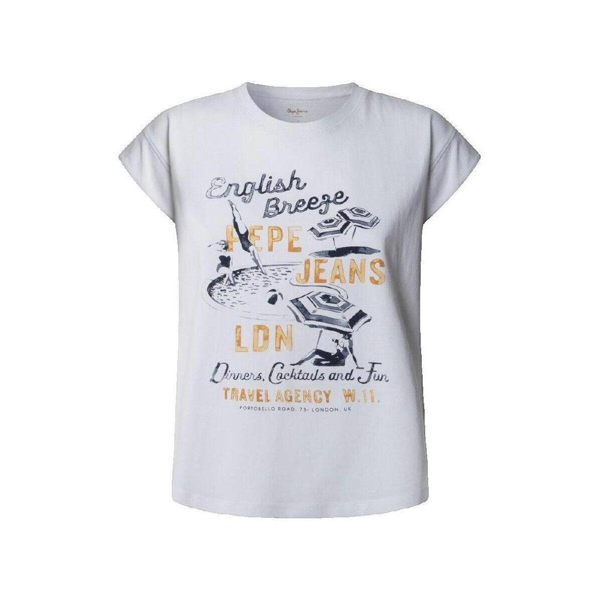 Pepe jeans  T-shirt Pepe Jeans Valma blanc  Bílá