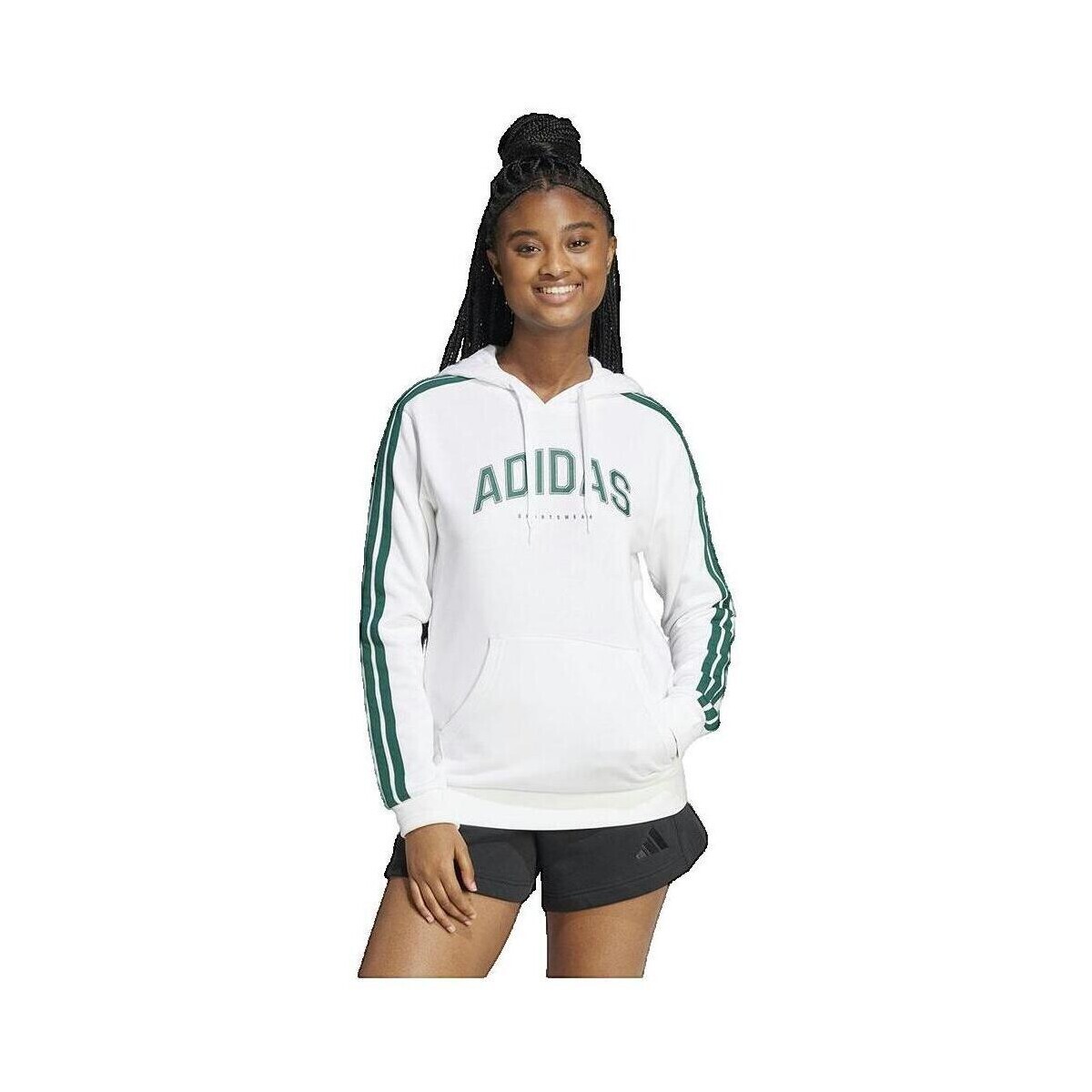 adidas  Sweat à capuche  Lounge Soft Side Graphic  Bílá
