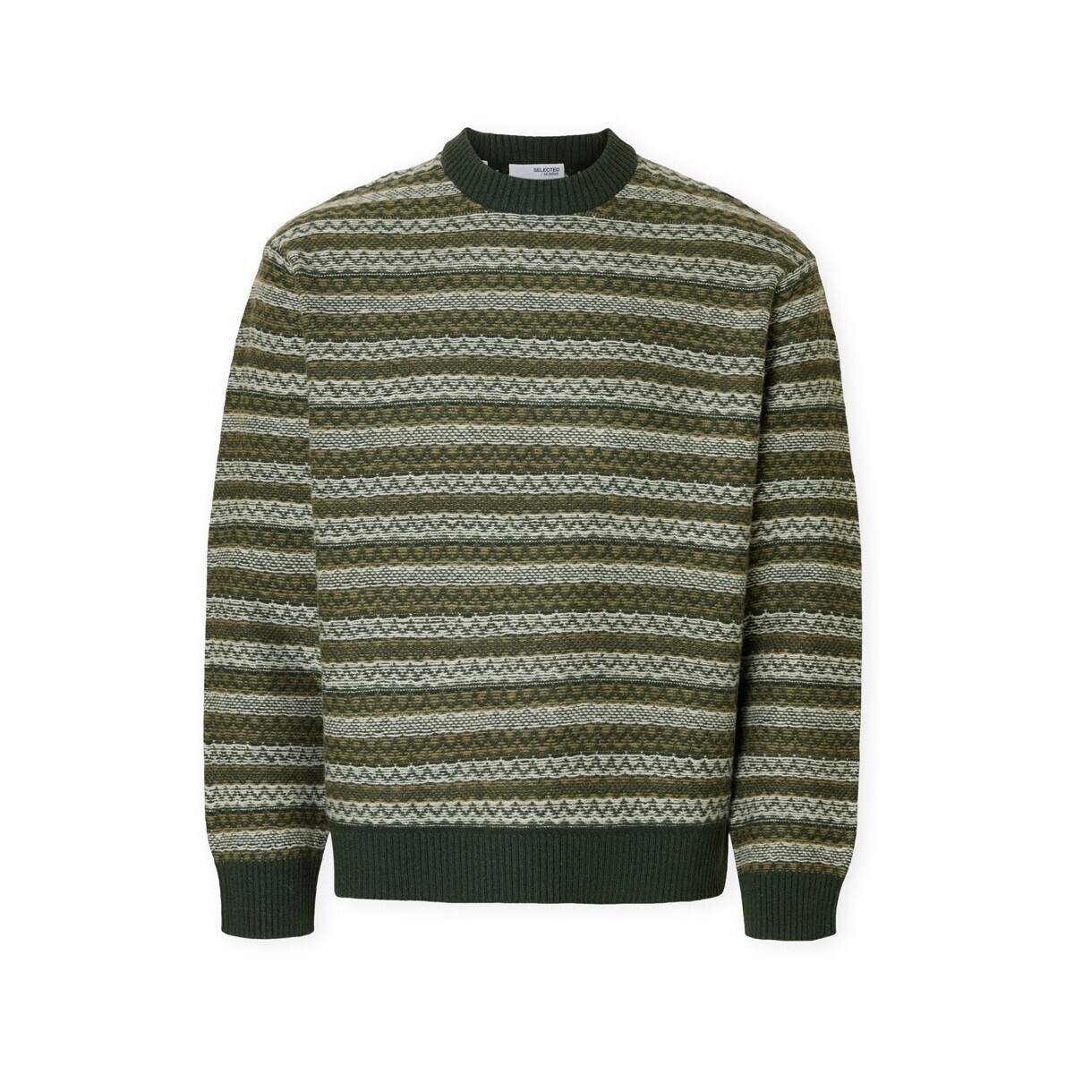 Selected  Revy Knit - Deep Forest/Dried Herb  Zelená
