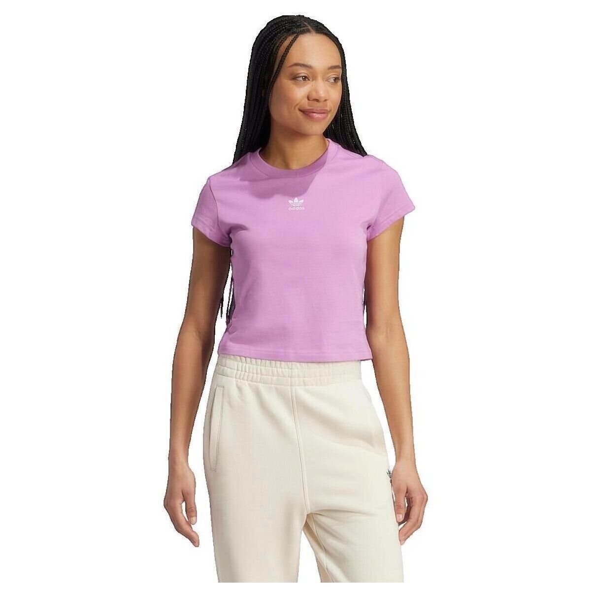 adidas  T-shirt  Essentials Slim  Fialová