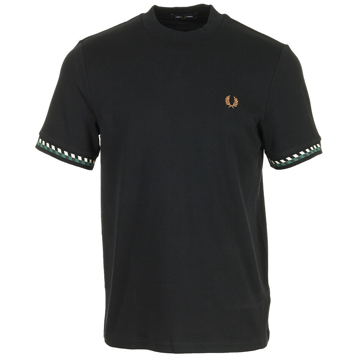 Fred Perry  Jacquard Cuff T-Shirt  Černá