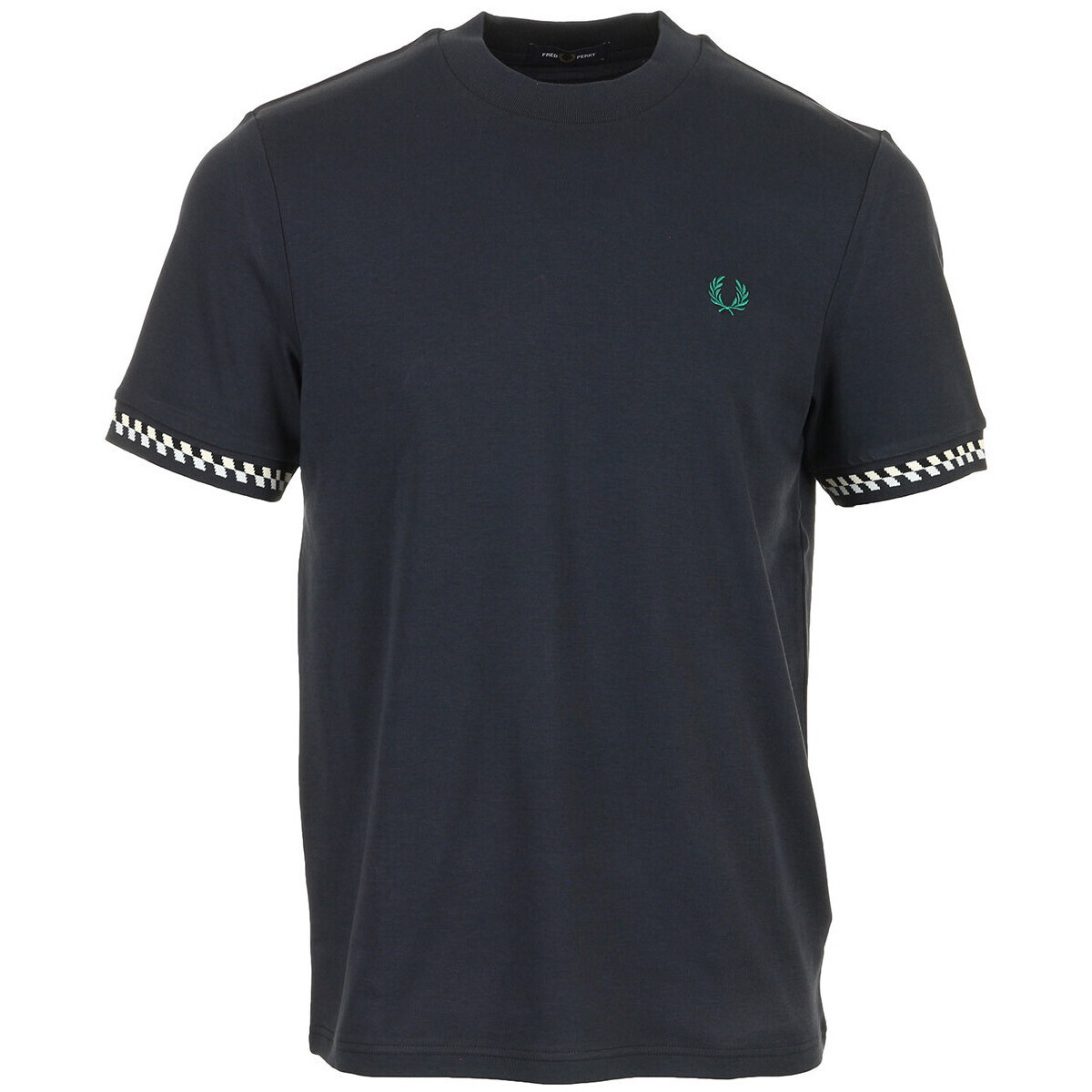 Fred Perry  Jacquard Cuff T-Shirt  Modrá