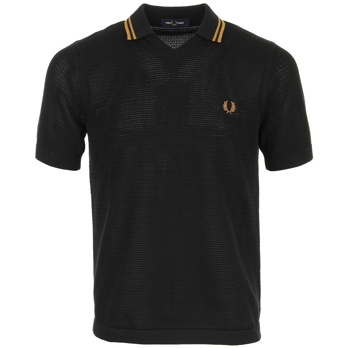 Fred Perry  Pointelle Knitted Shirt  Černá