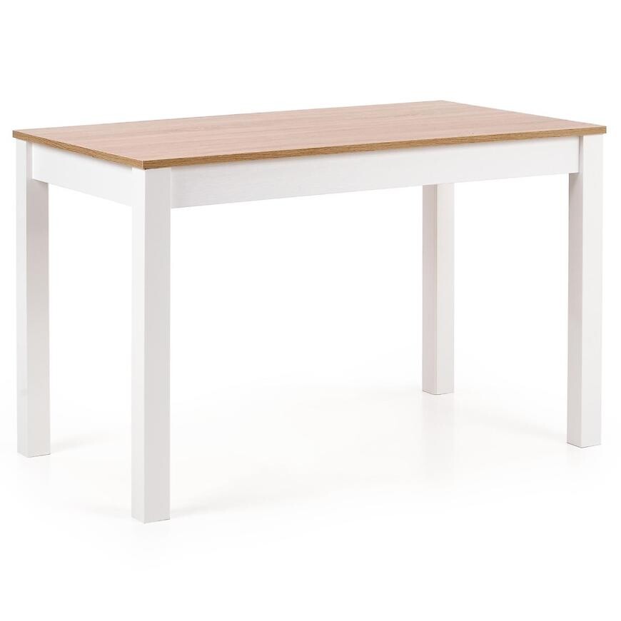 Stùl Ksawery 120x68 deska/Abs/Mdf – Dub Sonoma/Bílý