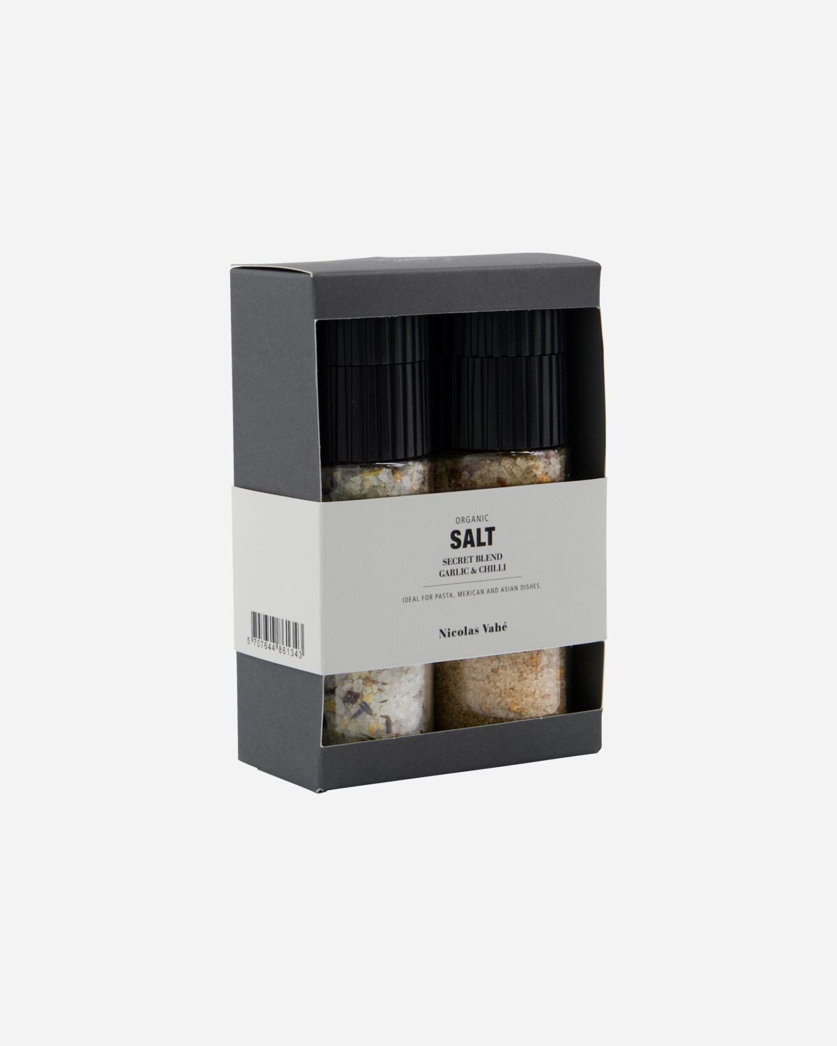 Dárková sada 2 ks sůl SECRET BLEND, GARLIC & CHILLI Nicolas Vahé