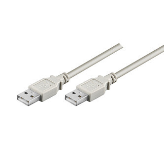 USB kabel (2.0), USB A samec - USB A samec, 1.8m, šedý, High Speed, DOPRODEJ