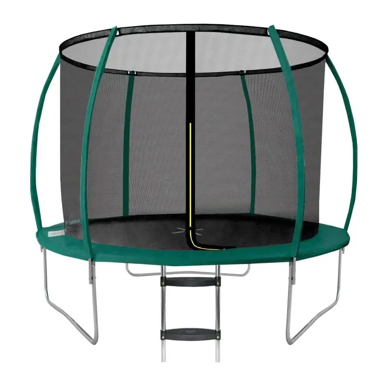 Aga SPORT EXCLUSIVE Trampolína 250 cm Tmavě zelená + ochranná síť + žebřík
