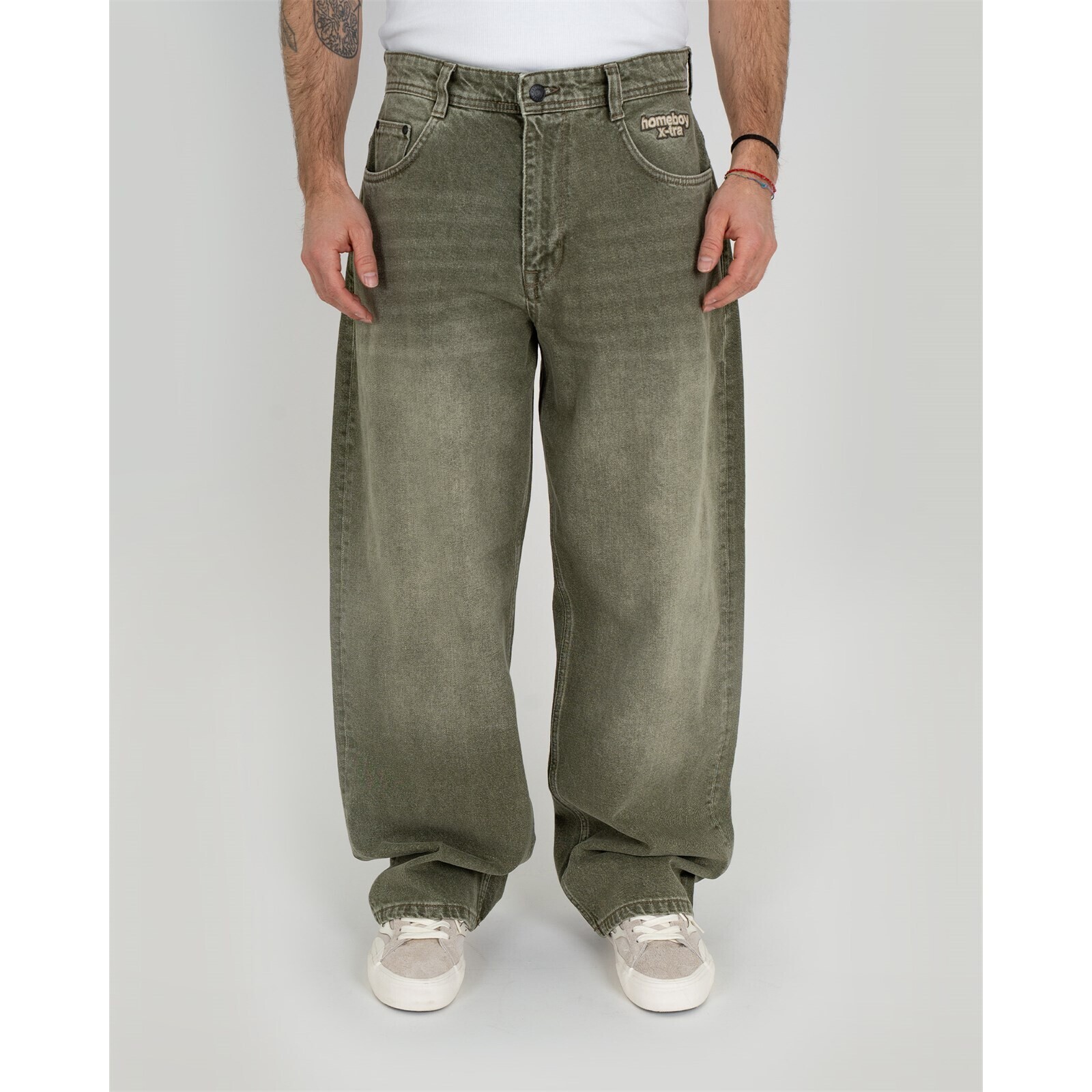kalhoty HOMEBOY - X-Tra Monster Dye Denim Washed Green (WASHED GREEN-32) velikost: 26/30