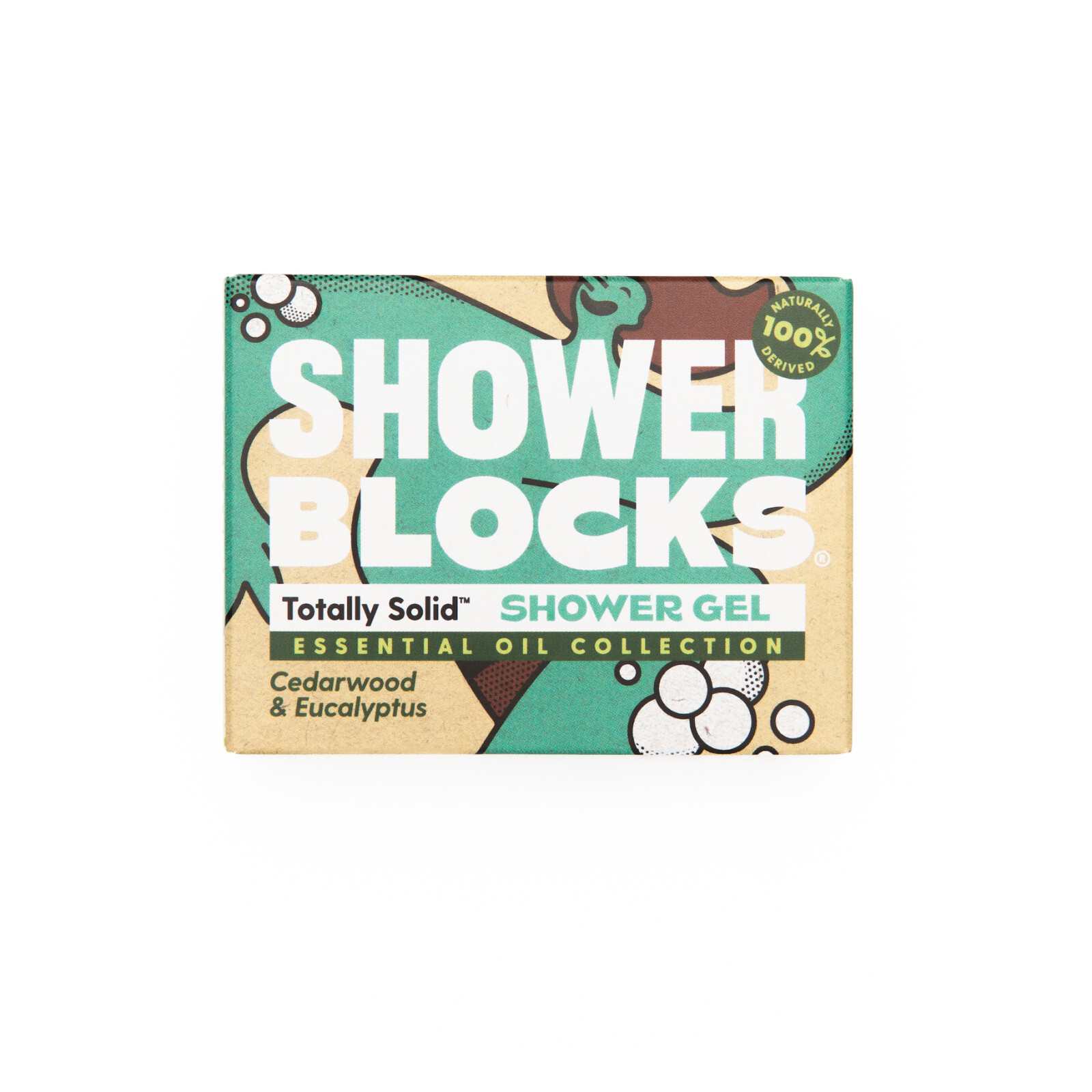 Sprchový gel Shower Blocks Solid Shower Gel EO Range - Cedarwood & Eucalyptus Barva: modrá