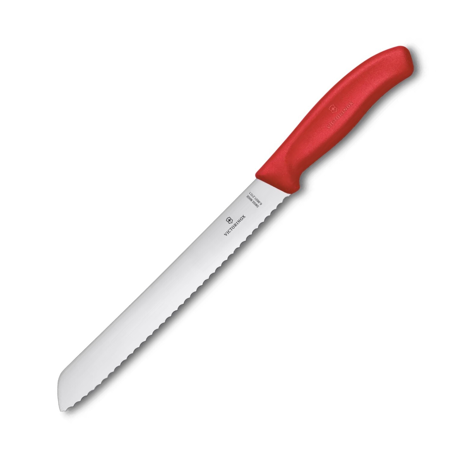 Nůž na chleba SWISS CLASSIC 21 cm, červená, plast, Victorinox