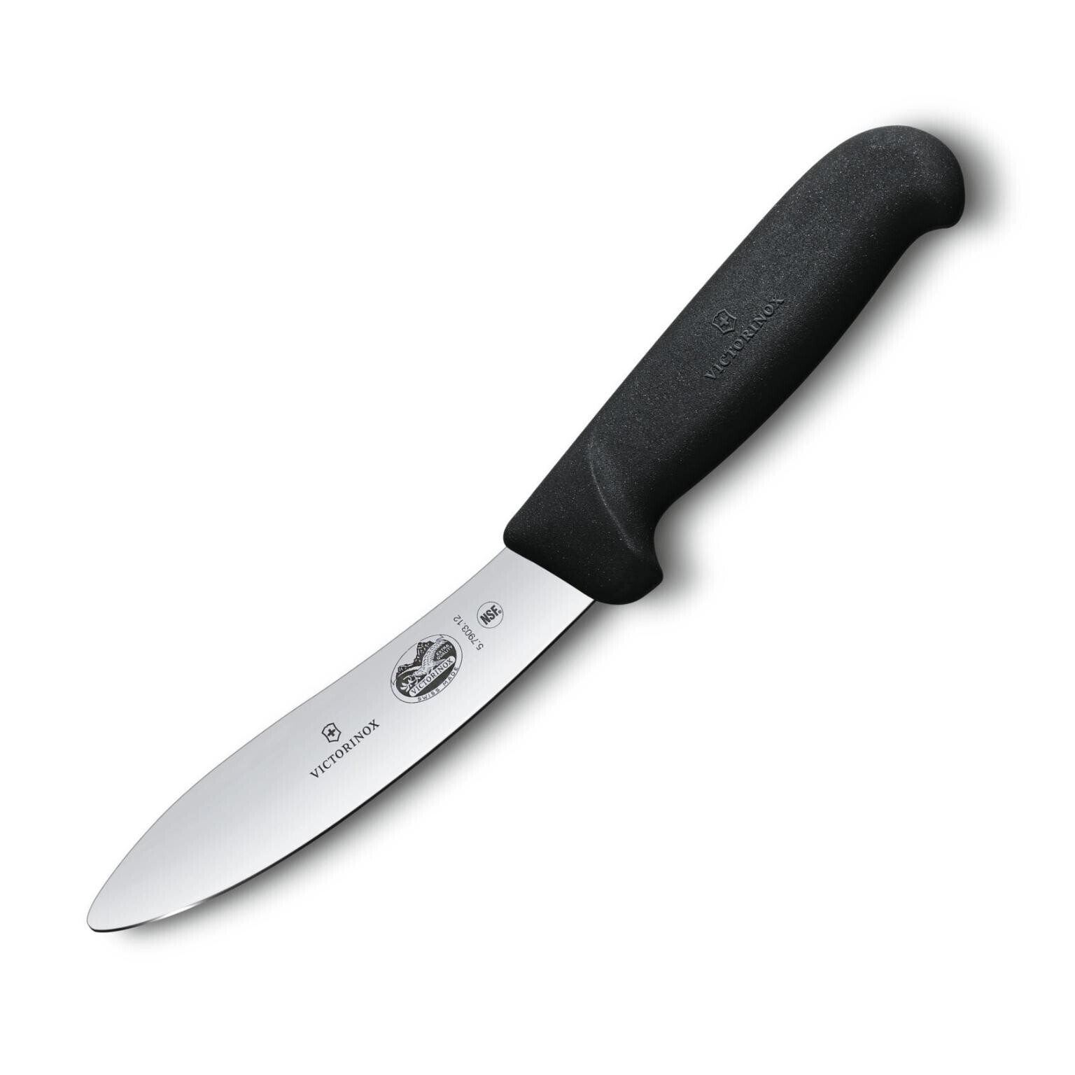 Řeznický nůž FIBROX 12 cm, černá, plast, Victorinox