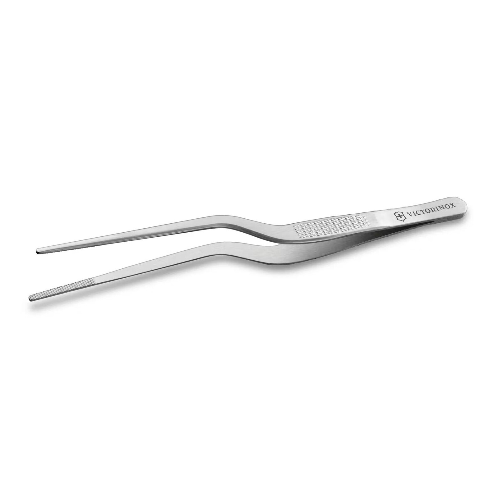 Kuchyňská pinzeta 16 cm, zahnutá, stříbrná, nerezová ocel, Victorinox