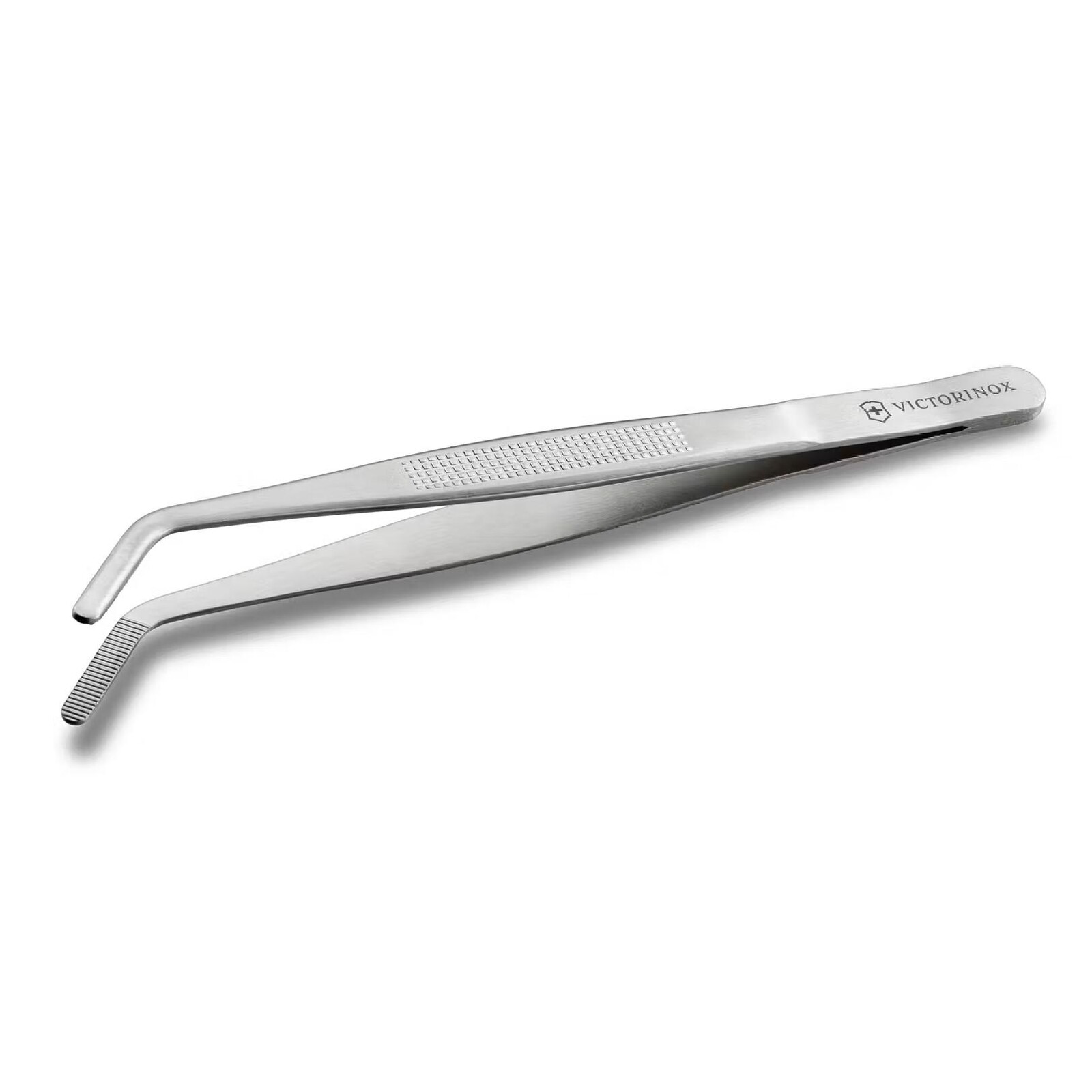 Kuchyňská pinzeta 16 cm, zahnutá špička, stříbrná, nerezová ocel, Victorinox