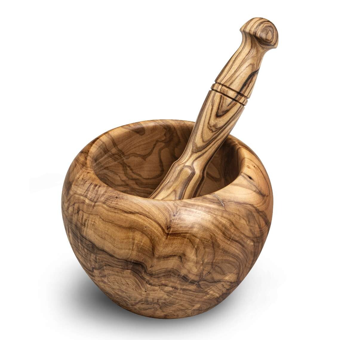 Hmoždíř s tloukem 13 cm, hnědá, olivové dřevo, Lion Sabatier