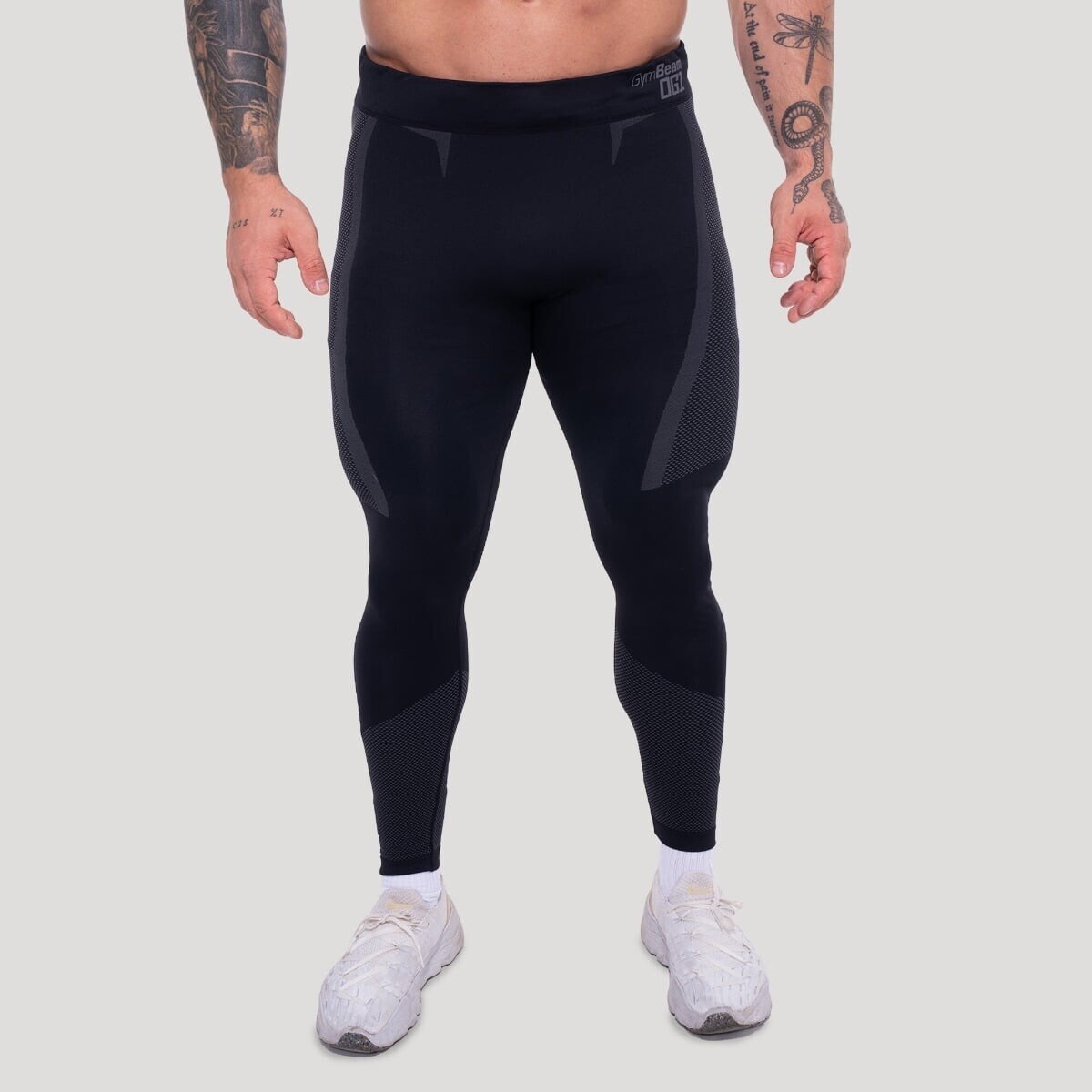GymBeam Bezešvé legíny OG1 Black/Grey