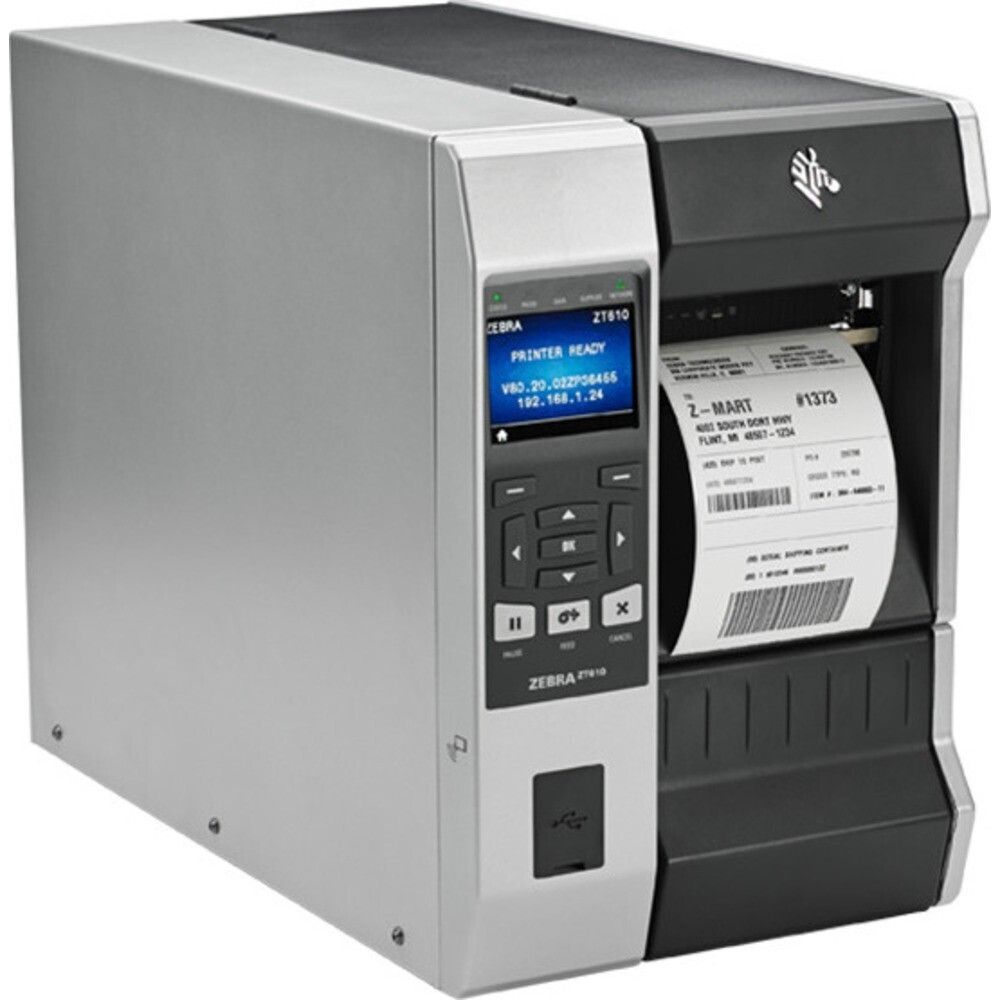 Zebra ZT610 ZT61046-T0E01C0Z TT, tiskárna štítků, 24 dots/mm (600 dpi), disp. (colour), RTC, RFID, ZPL, ZPLII, USB, RS232, BT, Ethernet