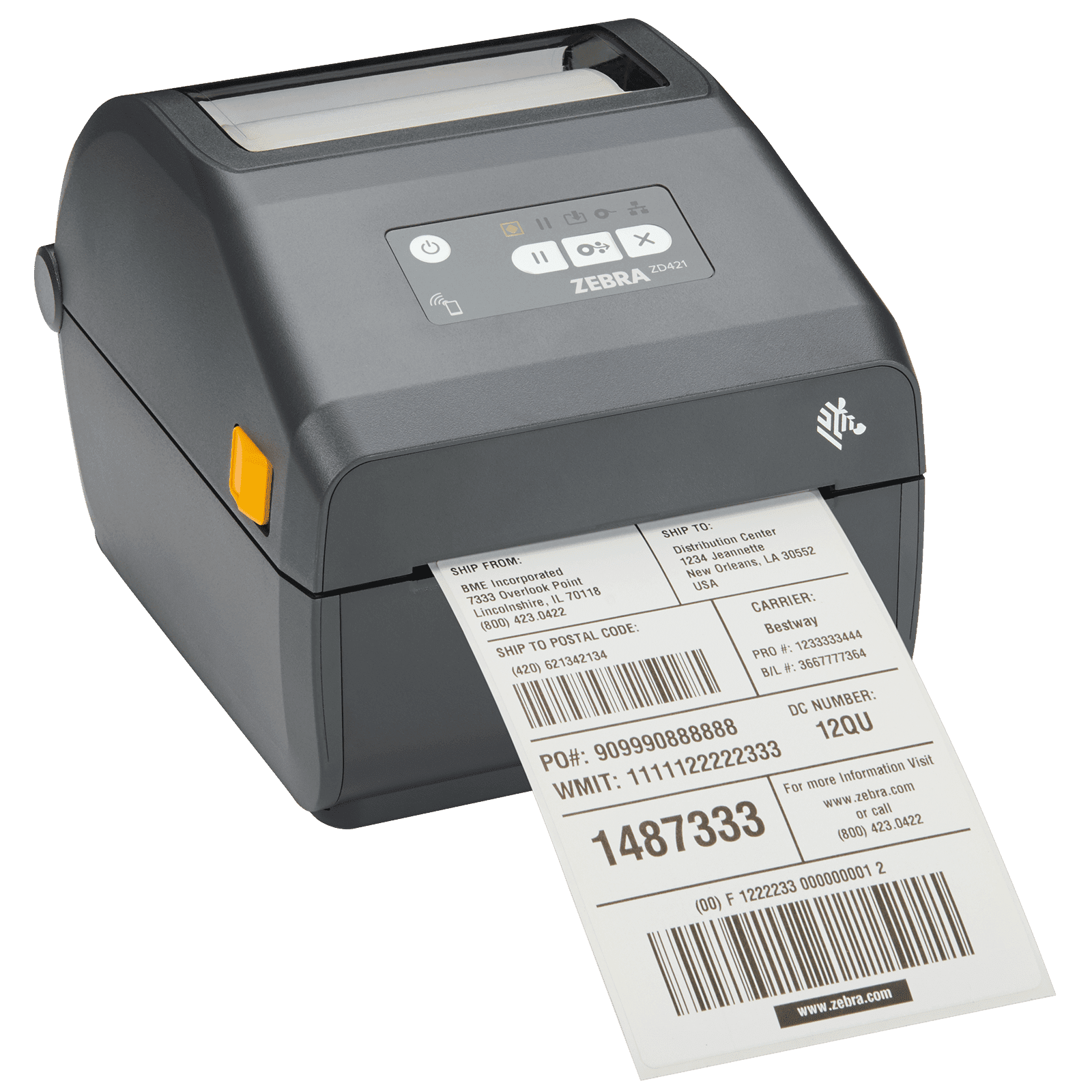 Zebra ZD421 ZD4A043-D0EX02EZ DT, tiskárna štítků, 12 dots/mm (300 dpi), RTC, USB, USB Host, BT, Wi-Fi, USB