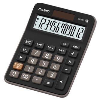 Casio Kalkulačka MX 12 B, černá, stolní, výprodej