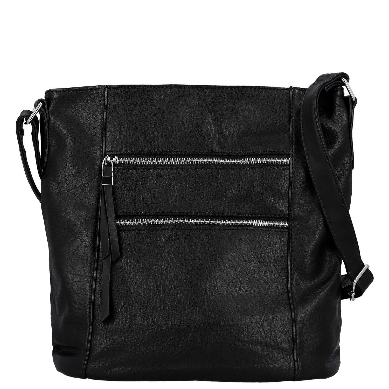 Trendy dámská koženková crossbody kabelka Truda, černá