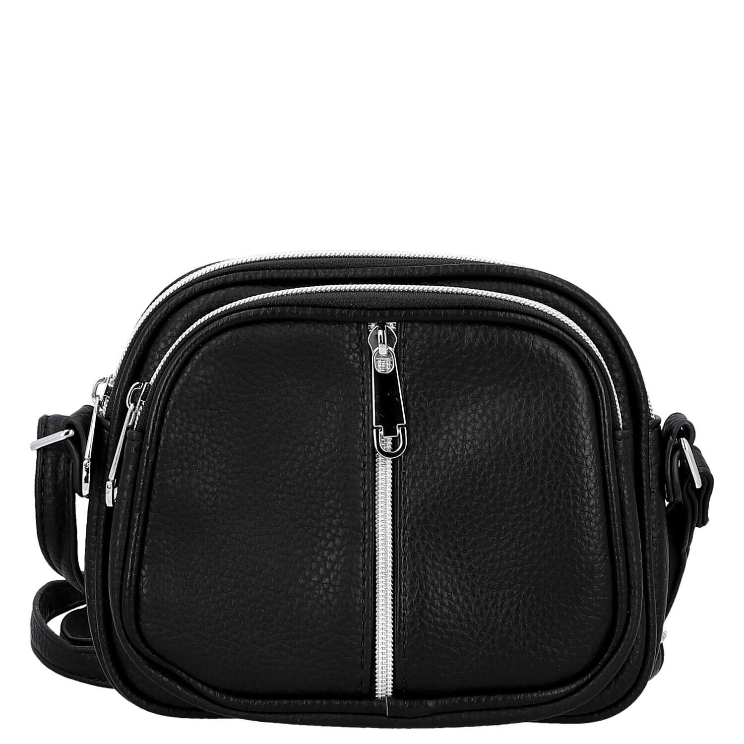Trendy dámská koženková crossbody kabelka Cica, černá