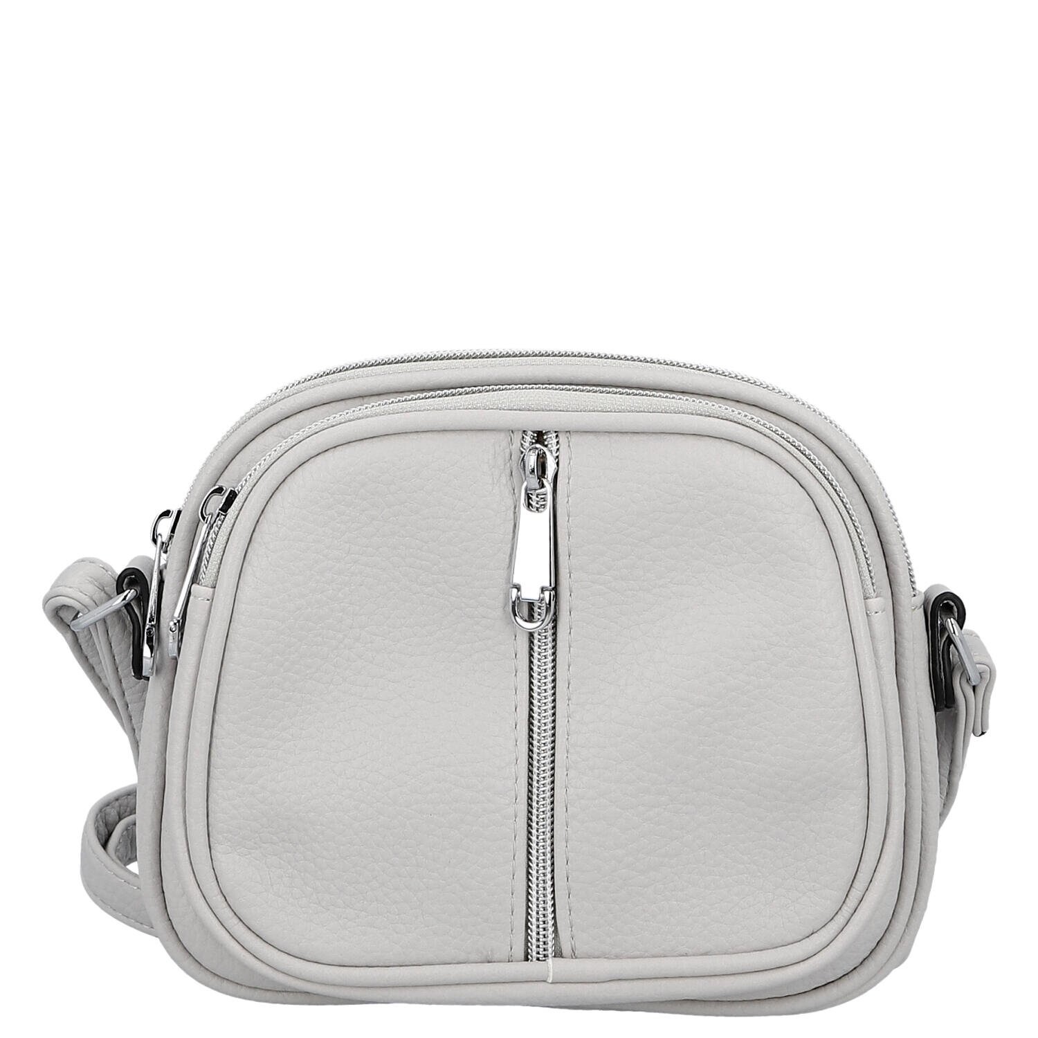 Trendy dámská koženková crossbody kabelka Cica, šedá