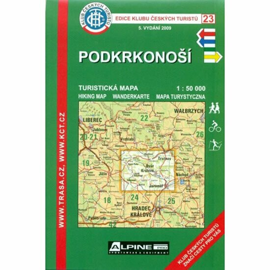 KČT 23 Podkrkonoší 1:50 000 /Turistická mapa, 1. vydání 2012