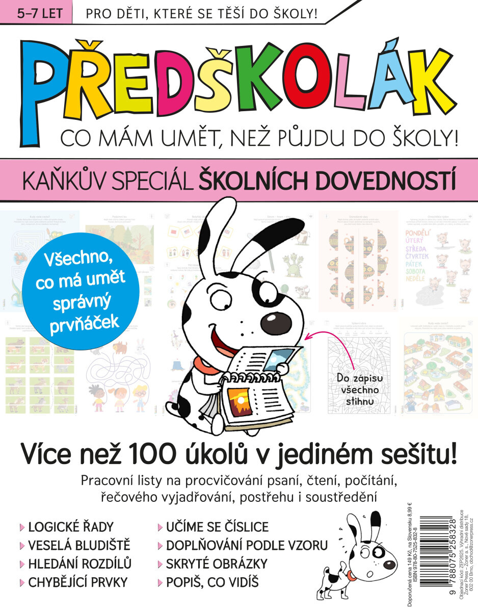 Předškolák speciál – Kaňkův speciál školních dovedností