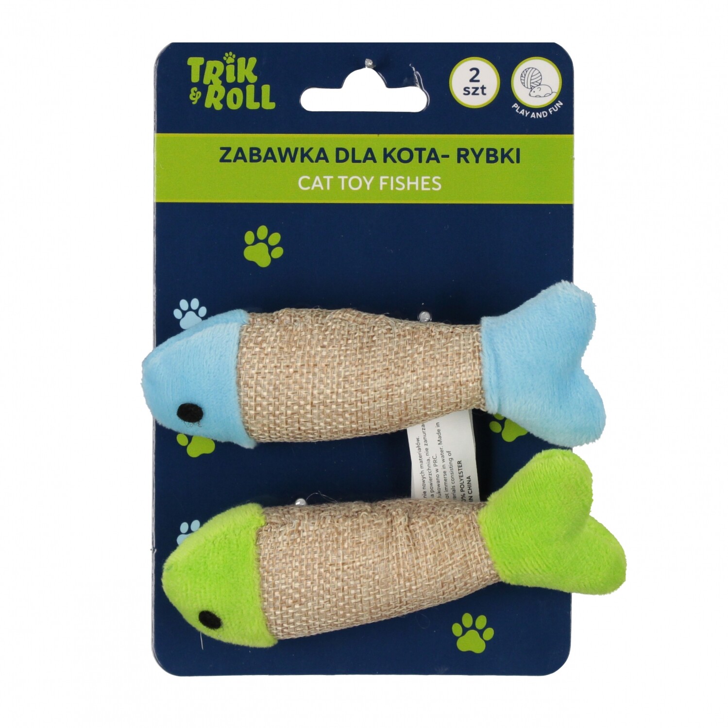 Hračka pro mazlíčky Rybky pro kočky set 2 ks 10 cm