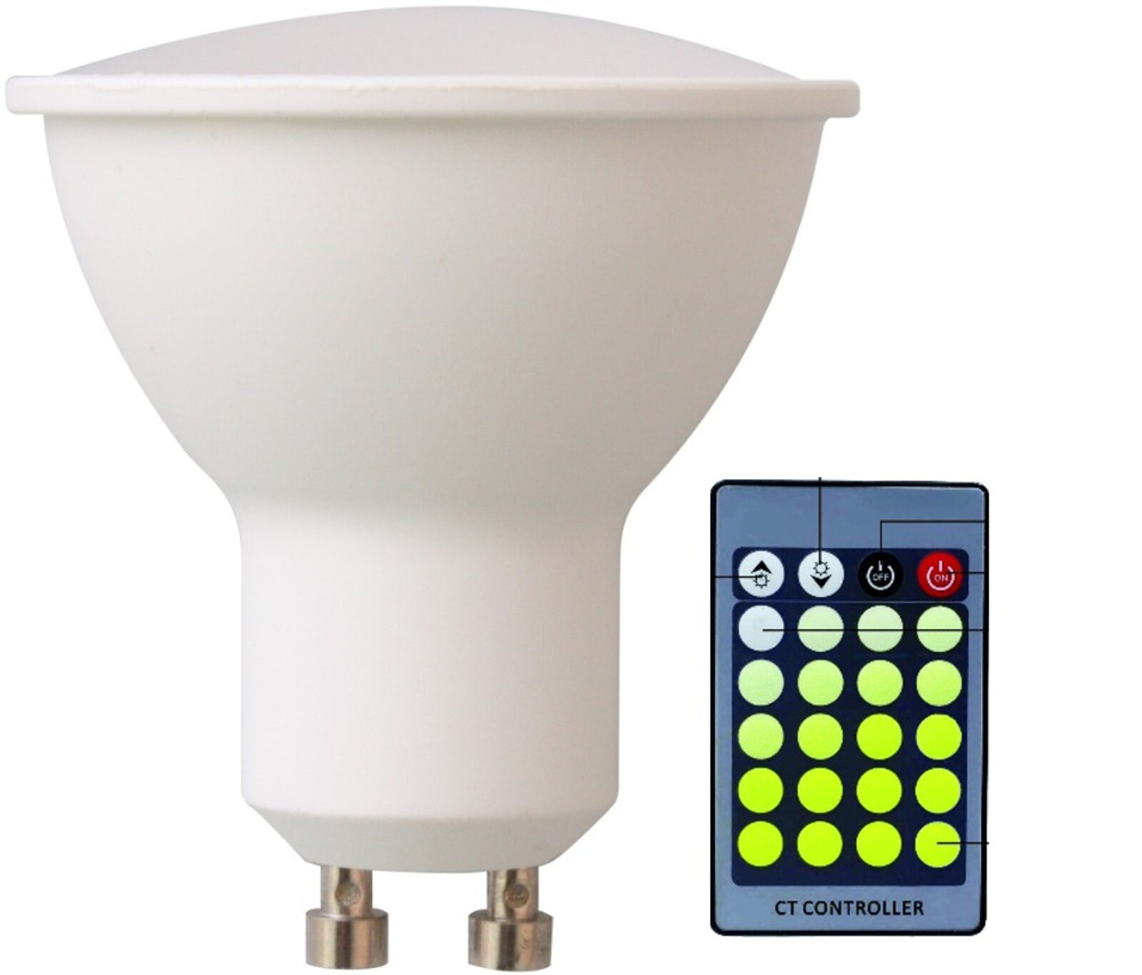 HEITRONIC JUST LIGHT stmívatelná LED žárovka CCT GU10 4W 2700-5000K 350lm vč.dálkového ovládání