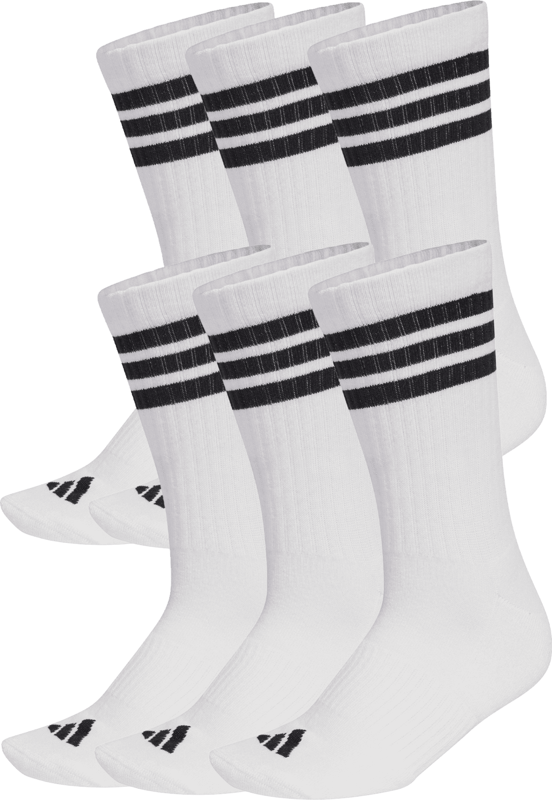 Ponožky adidas 3 Stripes Crew - 6 pairs
