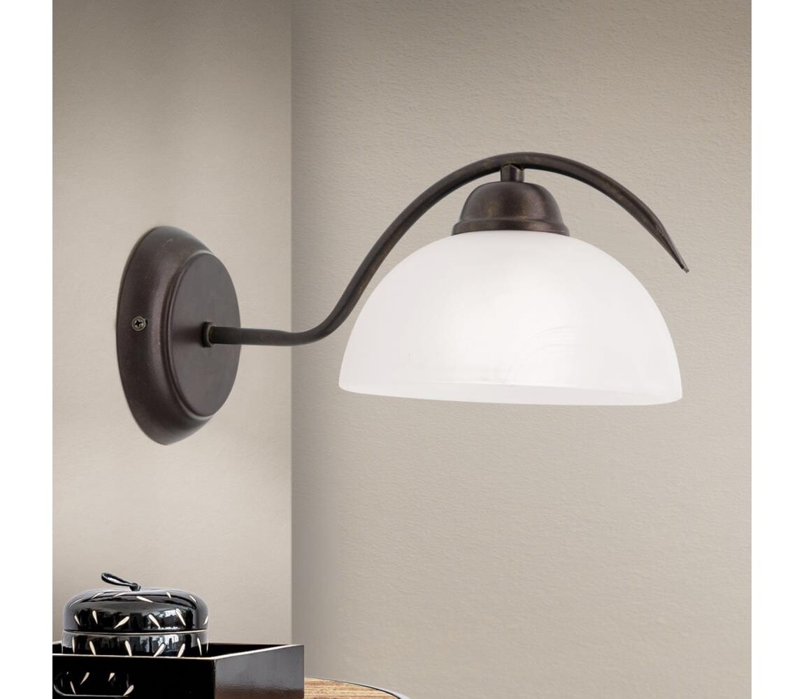 Orion - Nástěnná lampa RULA 1xE27/40W/230V bílá/bronz WA 2-1133/1 Antik