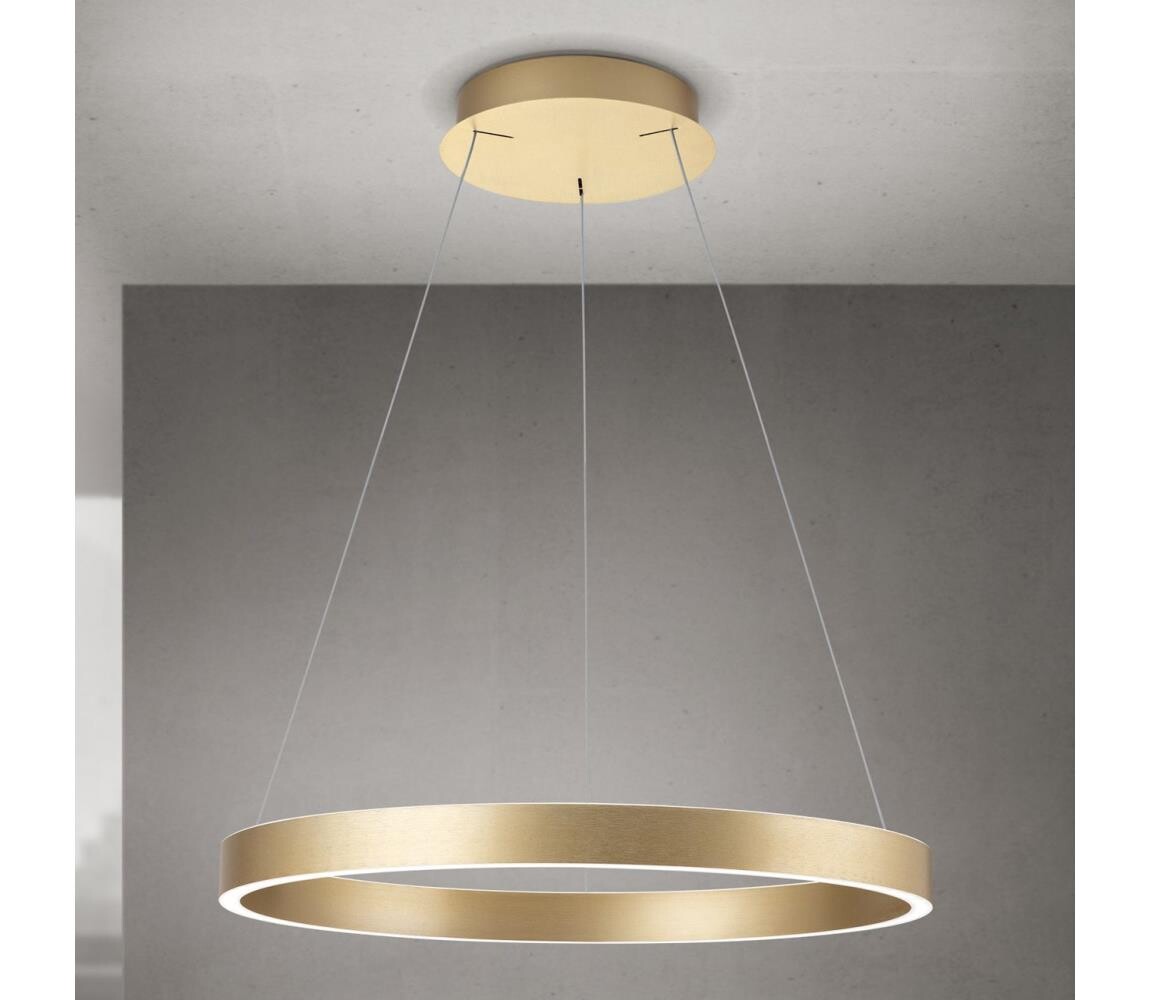 Orion- LED Stm. lustr na lanku KOLK LED/60W/230V 2700/3000/4000K pr. 60 cm zlatá HL 6-1717/60 gold-matt