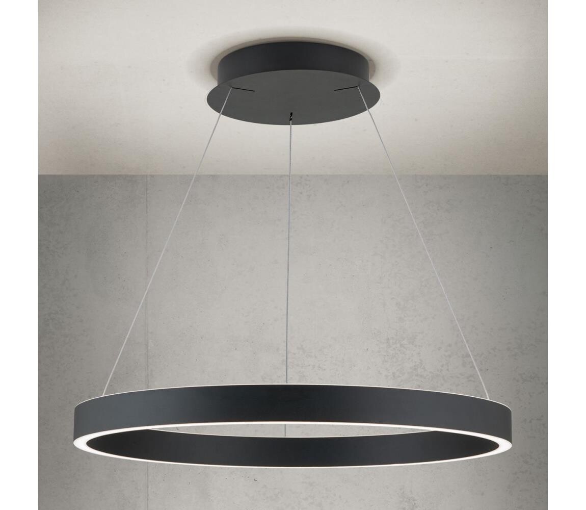 Orion- LED Stm. lustr na lanku KOLK LED/60W/230V 2700/3000/4000K pr. 60 cm černá HL 6-1717/60 schwarz