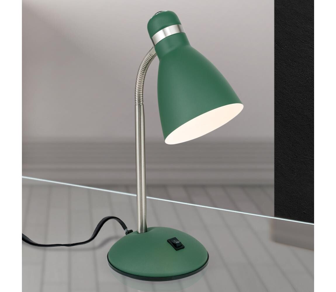 Orion - Stolní lampa SCHOOL 1xE27/40W/230V zelená/matný chrom LA 4-1187 grün