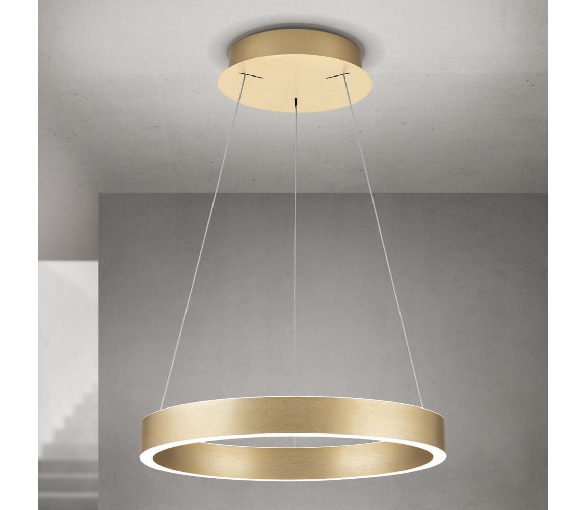 Orion- LED Stm. lustr na lanku KOLK LED/40W/230V 2700/3000/4000K pr. 40 cm zlatá HL 6-1717/40 gold-matt