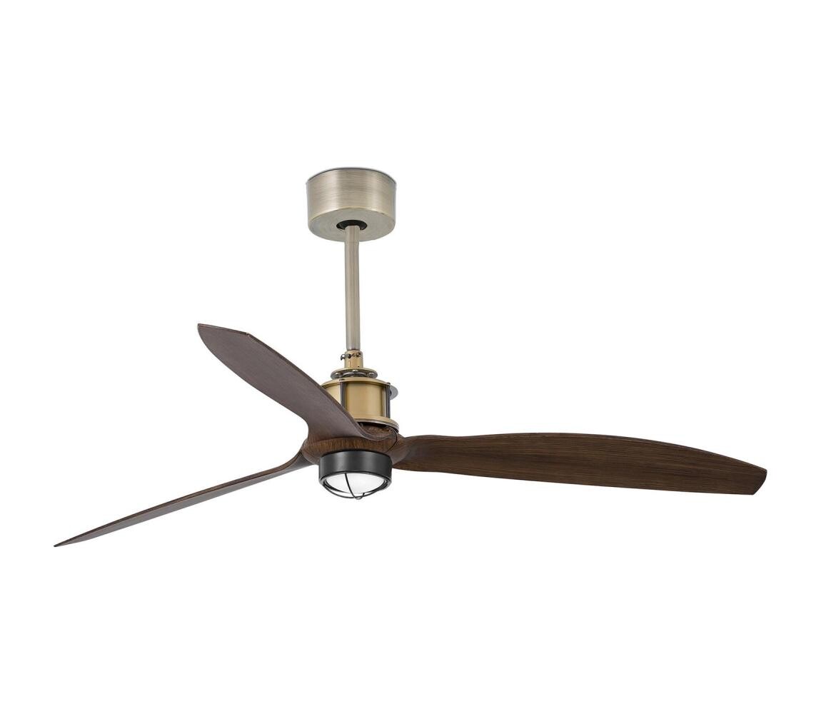 FARO Barcelona FARO 33398WT1N-LED Stm. vent. JUST FAN M 16W/230V pr. 128 cm hnědá/mosaz WT + DO 33398WT1N