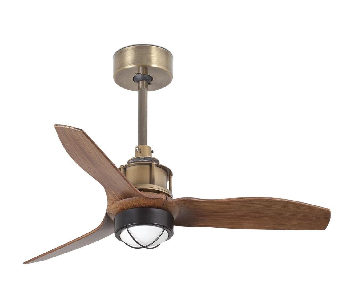 FARO Barcelona FARO 33428WT1N- LED Stm. vent. JUST FAN S 16W/230V pr. 81 cm hnědá/mosaz WT + DO 33428WT1N