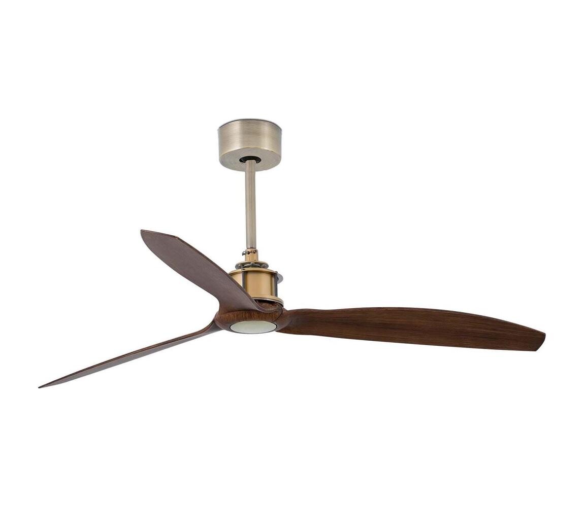 FARO Barcelona FARO 33398WT - Stropní l. JUST FAN M pr. 128 cm hnědá/mosaz Wi-Fi Tuya + DO 33398WT