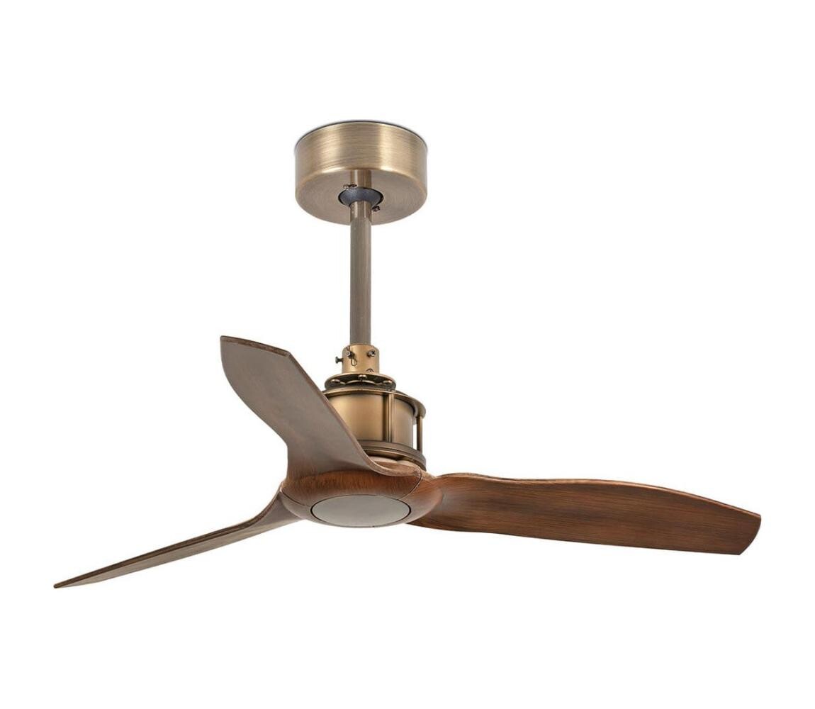 FARO Barcelona FARO 33428WT - Stropní l. JUST FAN S pr. 81 cm hnědá/mosaz Wi-Fi Tuya + DO 33428WT