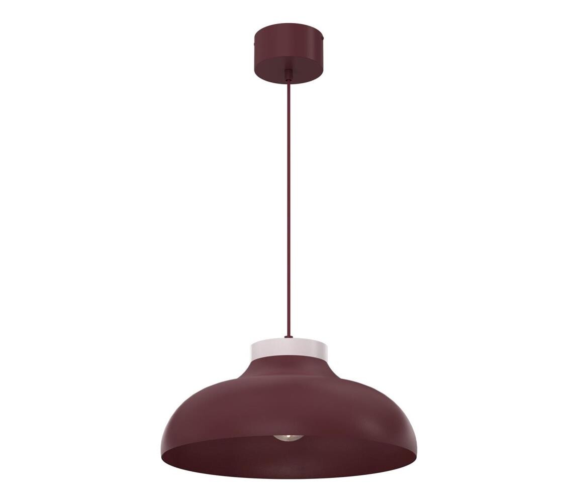 Lustr na lanku BASCA 1xE27/15W/230V burgundy/krémová 8489A