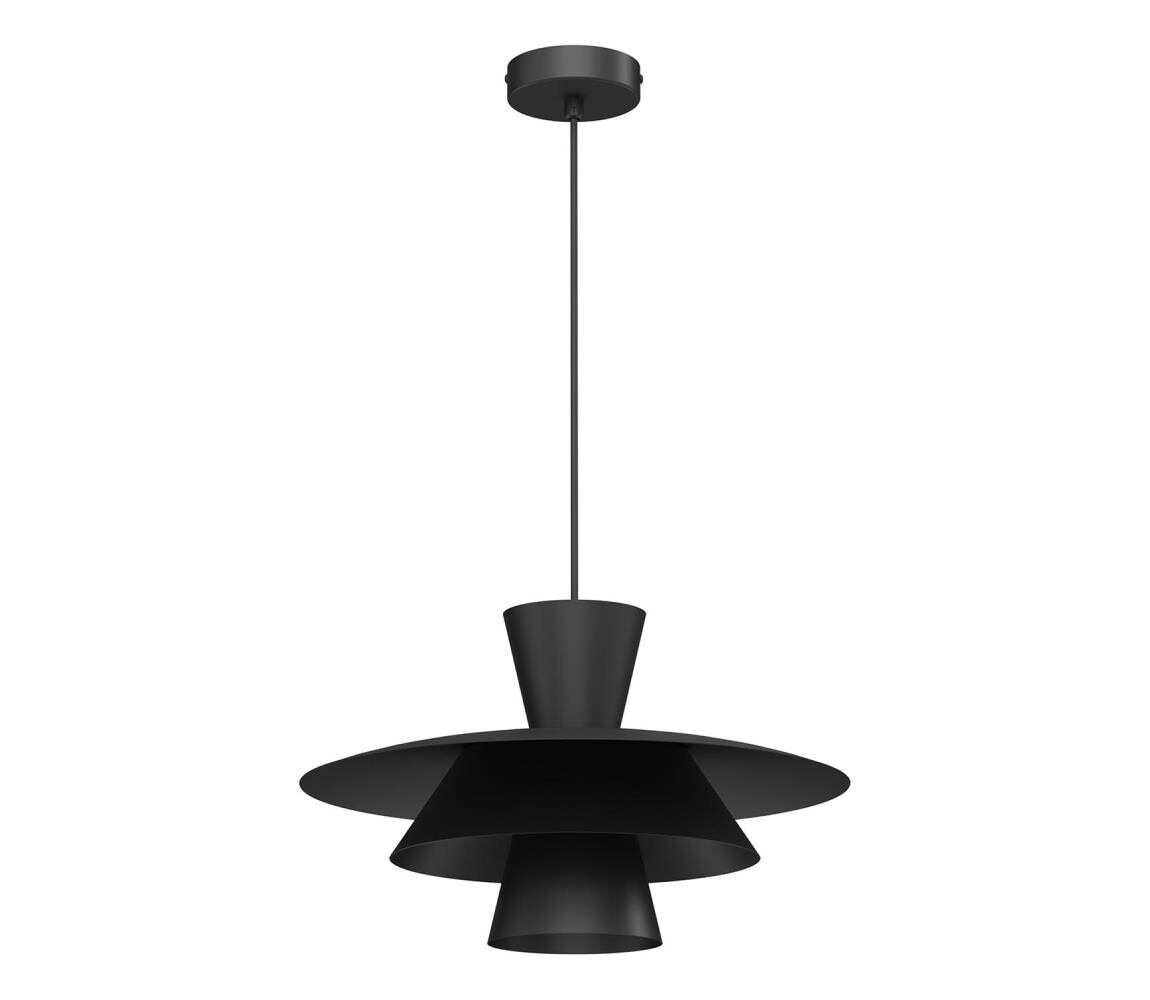 Lustr na lanku PLATO 1xE27/15W/230V černá 4486