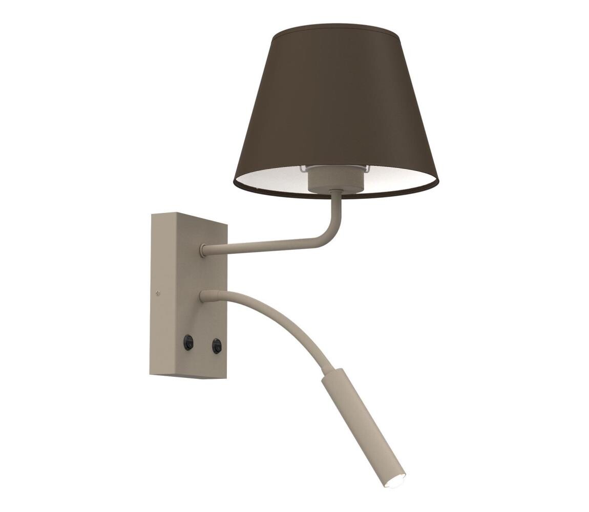 Nástěnná lampa ARDEN 1xE27/15W/230V + 1xG9/8W béžová/hnědá 4654