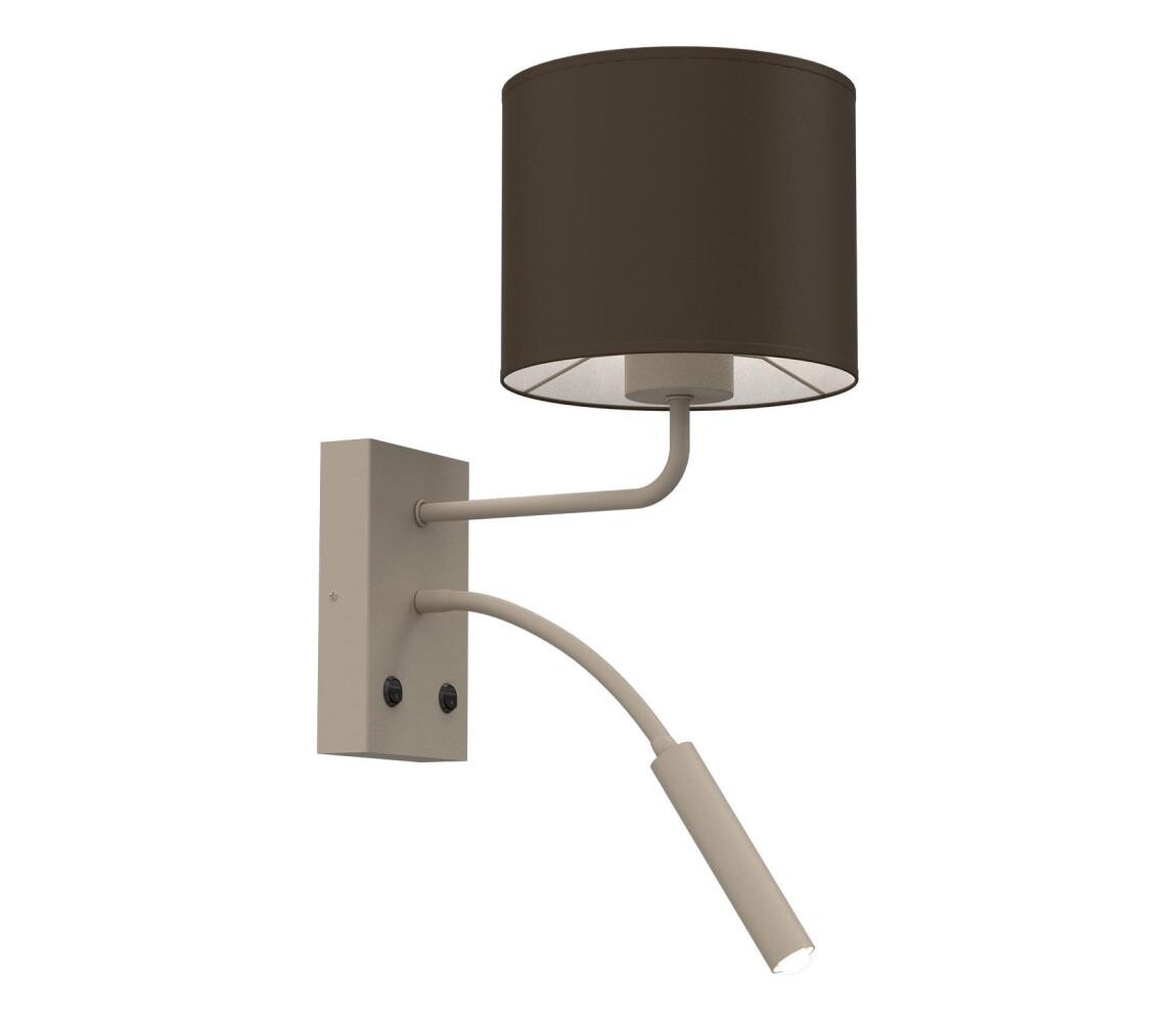 Nástěnná lampa ARDEN 1xE27/15W/230V + 1xG9/8W béžová/hnědá 4655