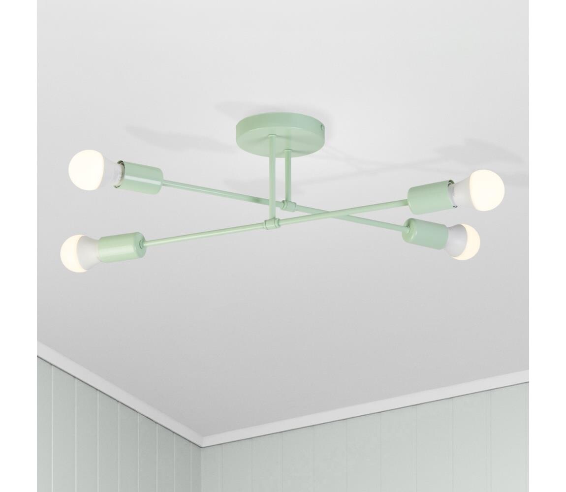 Přisazený lustr CAMBRIDGE 4xE27/15W/230V zelená W-2022/4 MT