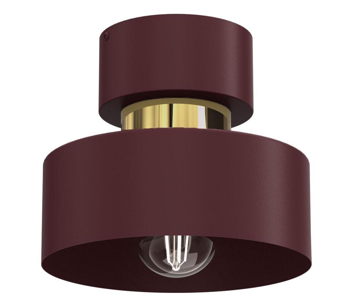 Stropní svítidlo MARTI 1xE27/15W/230V pr. 20,5 cm burgundy/zlatá 9699