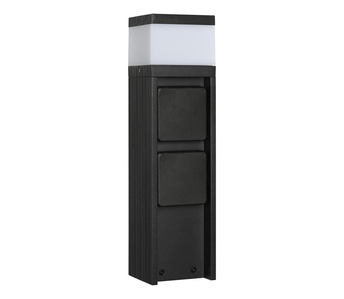Venkovní lampa se 2 zásuvkami VESPER 1xG9/5W/230V IP44 30 cm černá LM-LO-1.5/30/G