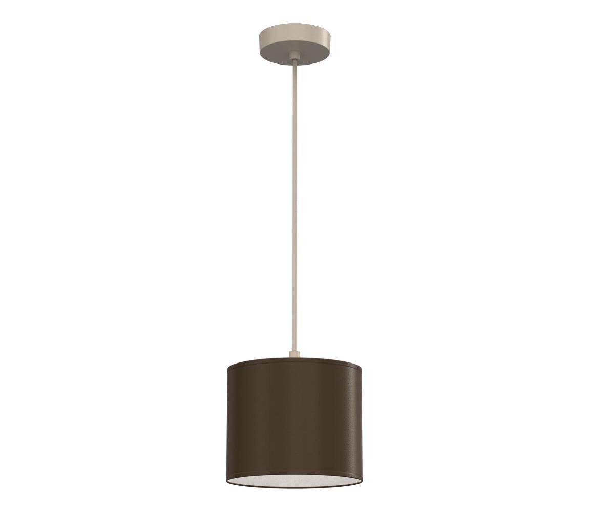 Lustr na lanku ARDEN 1xE27/15W/230V pr. 18 cm béžová/hnědá 4658