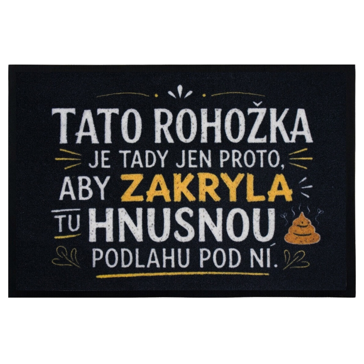 Rohožka Hnusná podlaha 40x60 cm, 40x60, černá, Mercury Flooring