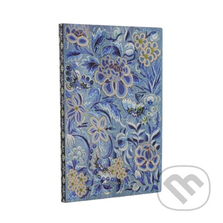 Paperblanks - 18-mesačný týždenný diár Blue Willow 2026/2027 (vertikálny) - Paperblanks